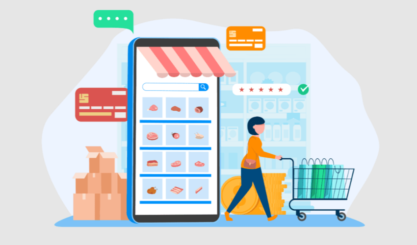 Meat delivery software solution by Shopurgrocery.